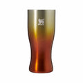 Golden Hour Prismatic Pilsner Glass Amber Haze