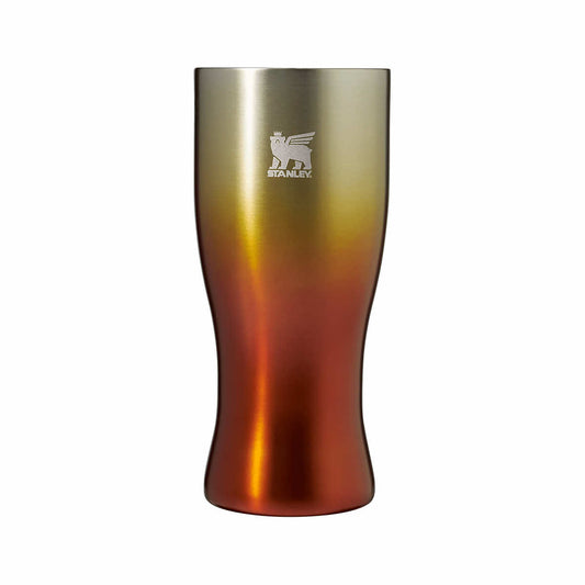 Golden Hour Prismatic Pilsner Glass Amber Haze