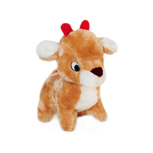 ZippyPaws Holiday Reindeer Dog Toy