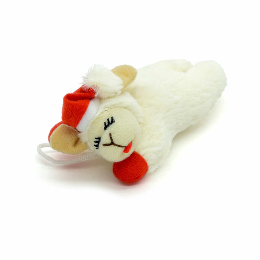 Holiday Santa Hat Lamb Chop Cat Toy