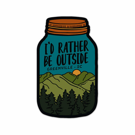 Greenville I'd Rather Be Outside Sticker