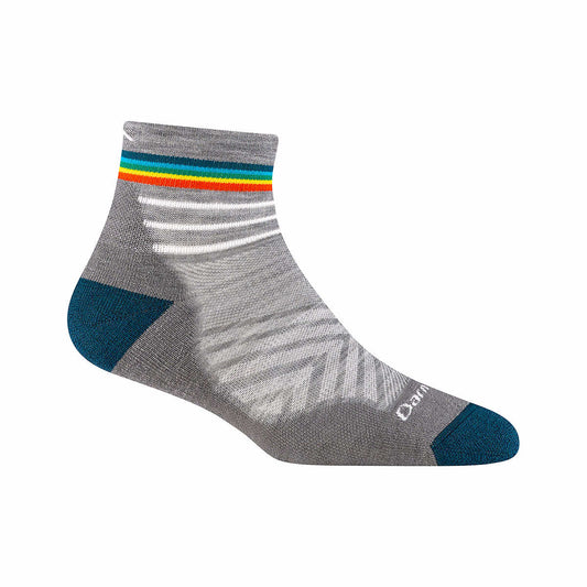 Women's Run Quarter Ultra-Lightweight Running Socks Gray