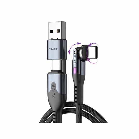 Keysmart PowerPivot Pro Cable - USB-C to USB-C with USB-A Adaptor