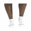 Wide Open Men's Solid Cushioned No Show Socks White