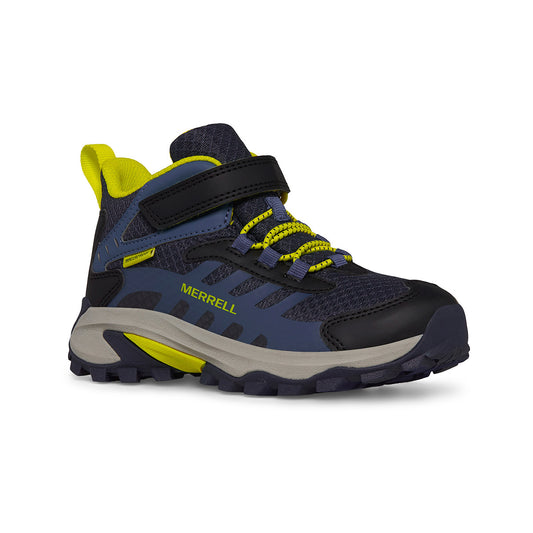 Merrell Youth Moab Speed Mid 2 A/C Waterproof Boots Navy