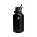 Hydro Flask 64-Ounce Wide Mouth Bottle with Flex Straw Cap Black