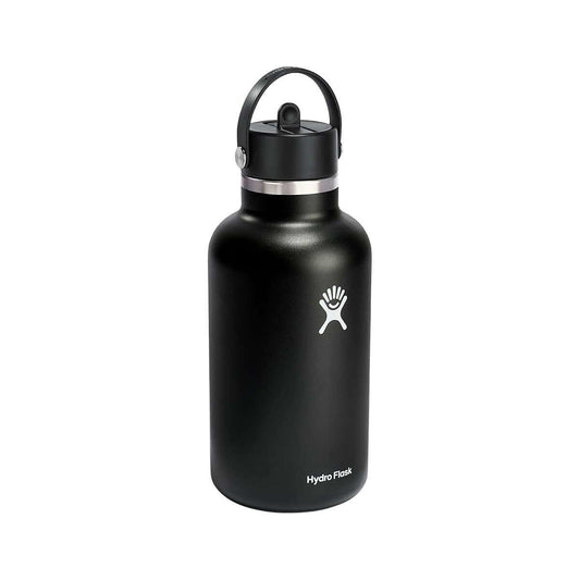 Color swatch for Hydro Flask 64-Ounce Wide Mouth Bottle with Flex Straw Cap in Black