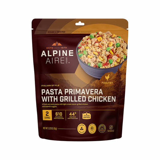 Alpineaire Pasta Primavera with Grilled Chicken Instant Meal