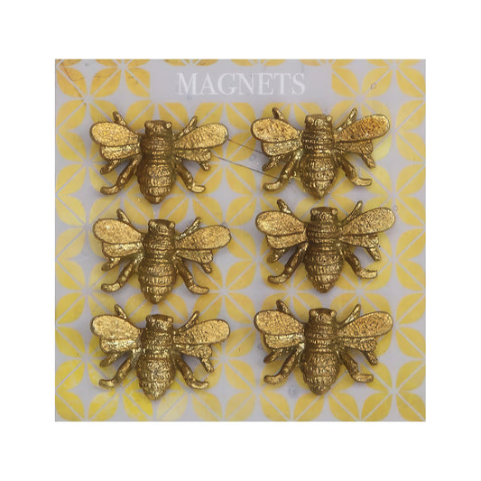 Pewter Bee Magnets - Set of 6