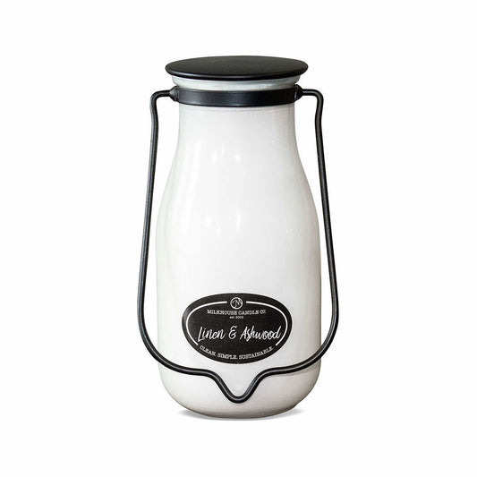 Milkhouse Candle Co Linen & Ashwood Milkbottle Candle
