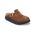 Birkenstock Women's Boston Chunky Suede Clogs Darktea Black
