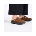 Birkenstock Women's Boston Chunky Suede Clogs  Darktea Black