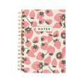 Graphique Pink Strawberries Spiral Hard Cover Journal