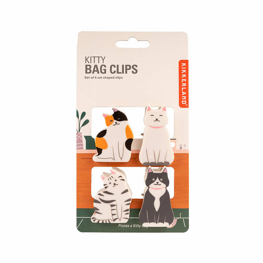 Kikkerland Kitty Bag Clips - Set of 4