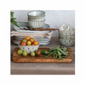 Botanicals Etched Mango Wood Tray