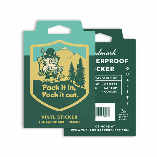 Woodsy Owl Pack It In, Pack It Out Sticker