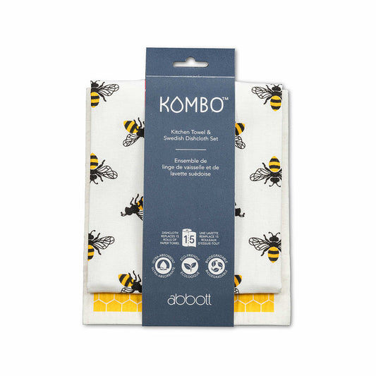 Abbott Bee Swedish Dishcloth & Kitchen Towel Set