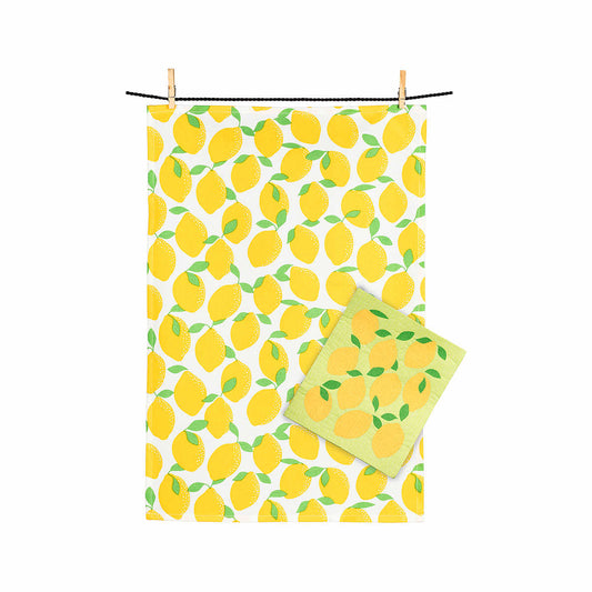 Abbott Lemon Swedish Dishcloth & Kitchen Towel Set