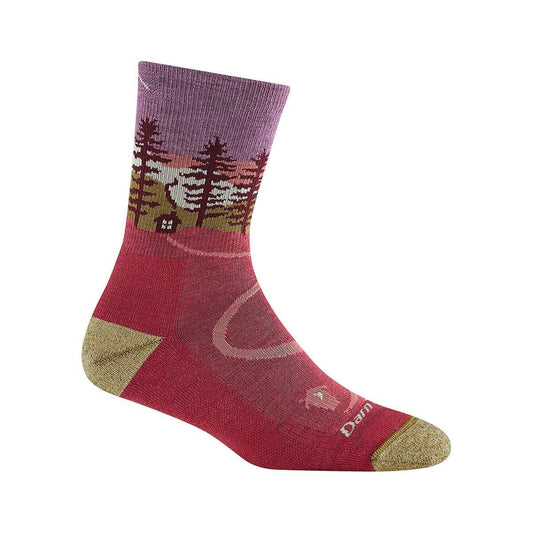 Women's Northwoods Micro Crew Hiking Socks Cranberry