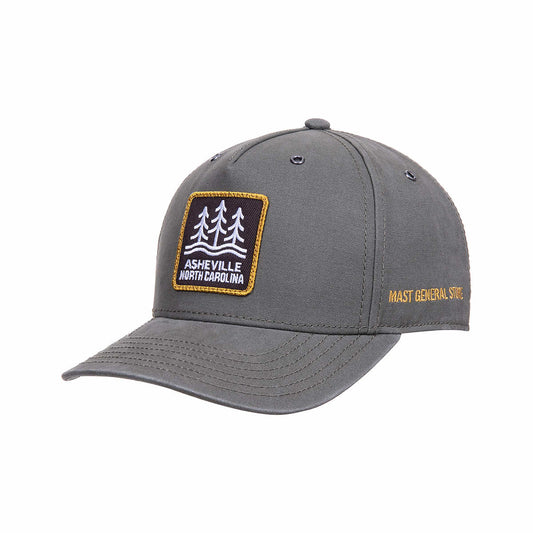 Mast General Store Asheville Trees Embroidered Patch Hat Olive