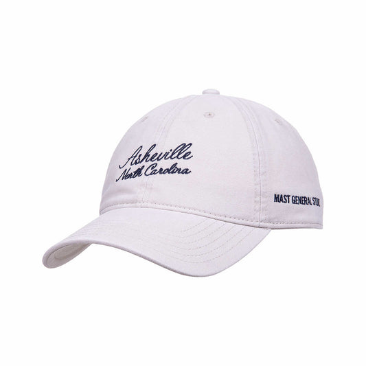 Mast General Store Asheville Embroidered Script Hat Stone