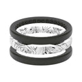 Groove Life Stackable Silicone Rings - Set of 3 Black Rose
