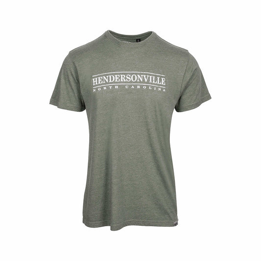 Bay Pointe Hendersonville Burnwash Double Lines Short Sleeve T-Shirt Mil Green