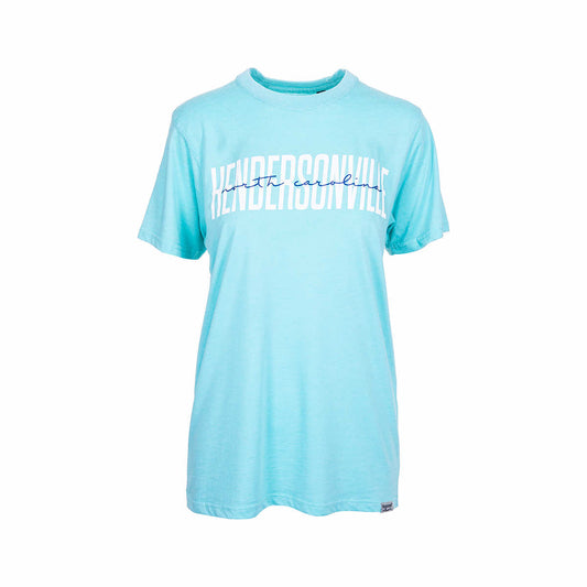 Bay Pointe Hendersonville Burnwash Block Script Short Sleeve T-Shirt Chalky Mint