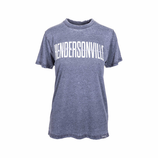 Bay Pointe Hendersonville Burnwash Block Script Short Sleeve T-Shirt Chalky Mint