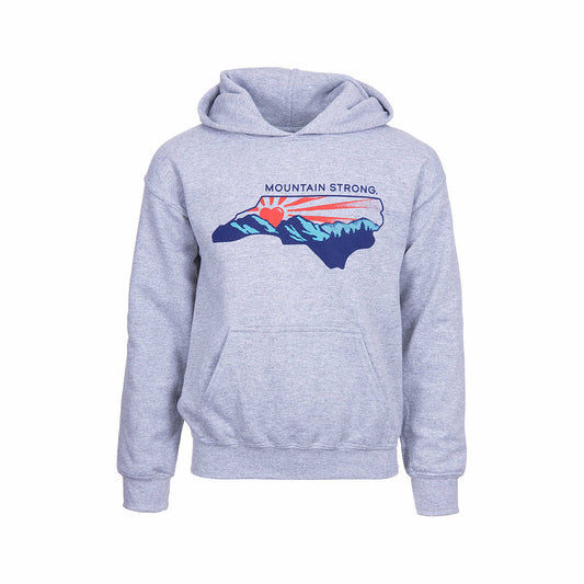 Youth Mountain Strong Hurricane Relief Hoodie Sports Grey