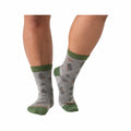 Wide Open Women's Foliage Lightweight Micro Crew Socks Light Gray
