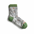 Wide Open Women's Foliage Lightweight Micro Crew Socks  Light Gray