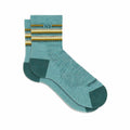 Wide Open Women's Multi Stripe Cushioned Micro Crew Socks  Light Teal