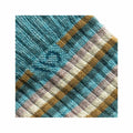 Wide Open Women's Multi Stripe Cushioned Micro Crew Socks  Light Teal