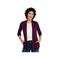 L.L.Bean Women's Pima Cotton Open Cardigan Royal Plum