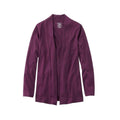 L.L.Bean Women's Pima Cotton Open Cardigan  Royal Plum