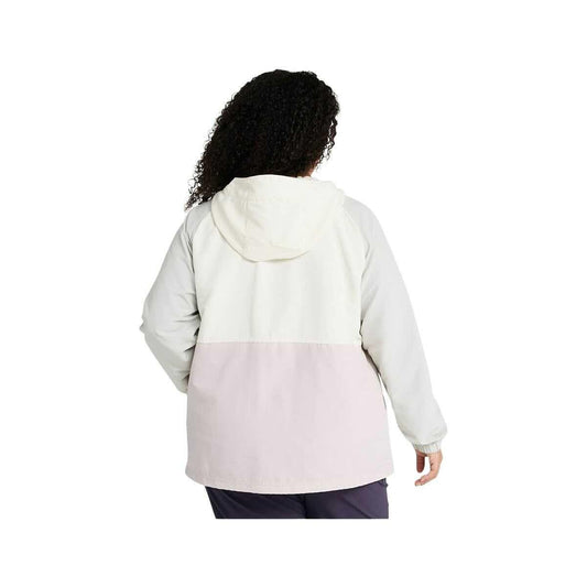 Color swatch for L.L.Bean Women's Multi-Color Mountain Classic Anorak - Curvy in Paper White Putty