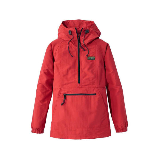 L.L.Bean Women's Mountain Classic Anorak - Curvy Orange Red