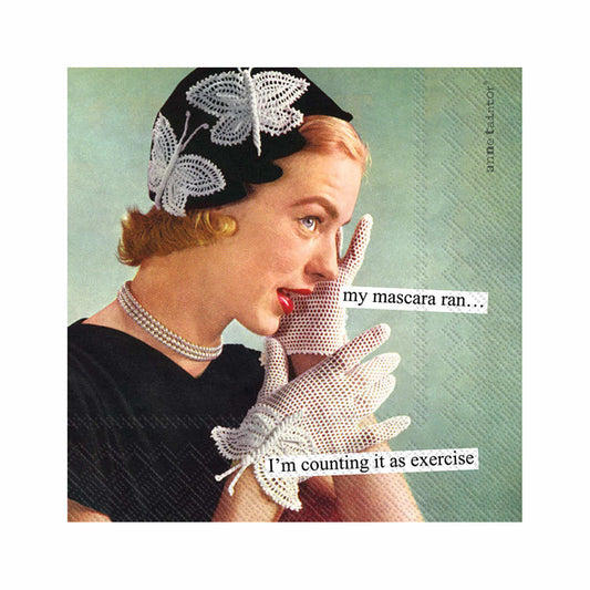 Boston International Mascara Exercise Paper Cocktail Napkins