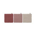 Square Cotton Knit Dish Clothes - Set of 3