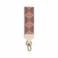 Joy Susan Pink Rosette Easy Find Wristlet Keychain Pink Lime