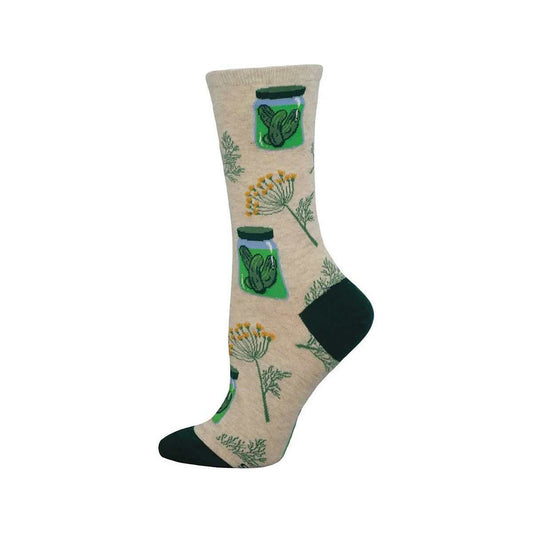 Women's Pickle Lovers Paradise Socks Ivory Heather