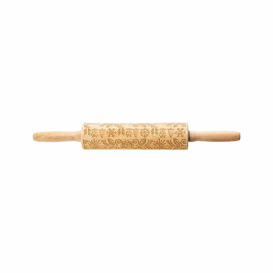 Tablecraft Winter Embossed Rolling Pin