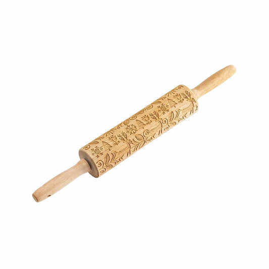 Tablecraft Winter Embossed Rolling Pin