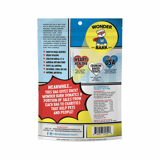 Wonder Bark Everyday Heroes Blueberry Peanut Butter Dog Treats