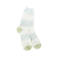 World's Softest Women's Weekend Patch Crew Socks Green Blue
