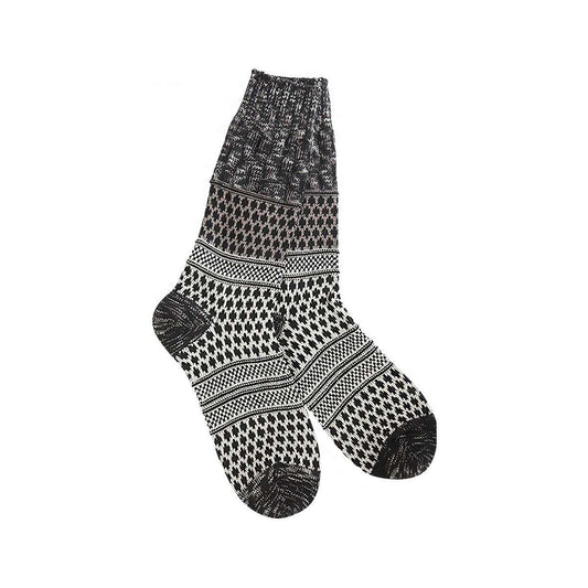 World's Softest Women's Gallery Textured Crew Socks Whimsical Multi