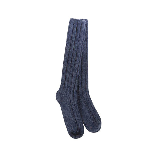 World's Softest Women's Holiday Sweater Slouch Crew Socks Denim Confetti