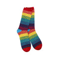 World's Softest Women's Weekend Gem Crew Socks Rainbow Mlt