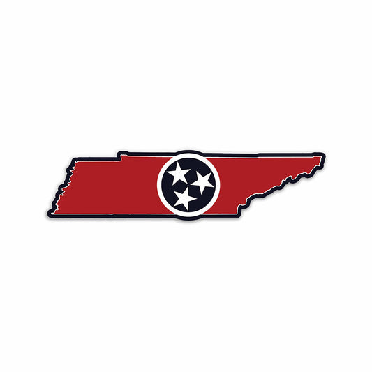 Mast General Store Tennessee Tri-Star State Sticker Red